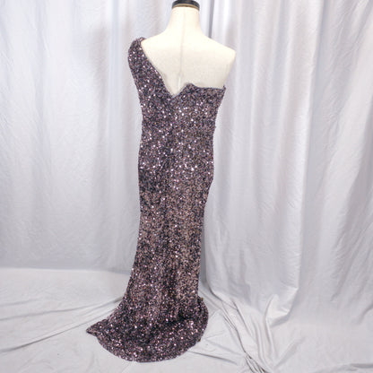 Dazzling One-Shoulder Sequined Gown for Show-Stopper Moments