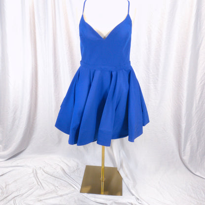 Daring Royal Blue Skater Dress for Flawless Nights Out