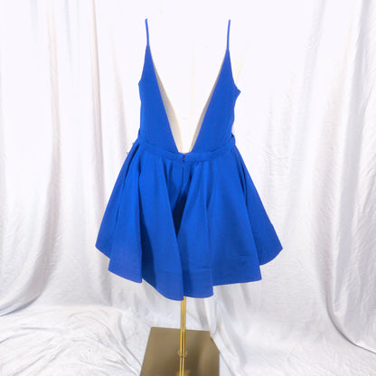 Daring Royal Blue Skater Dress for Flawless Nights Out