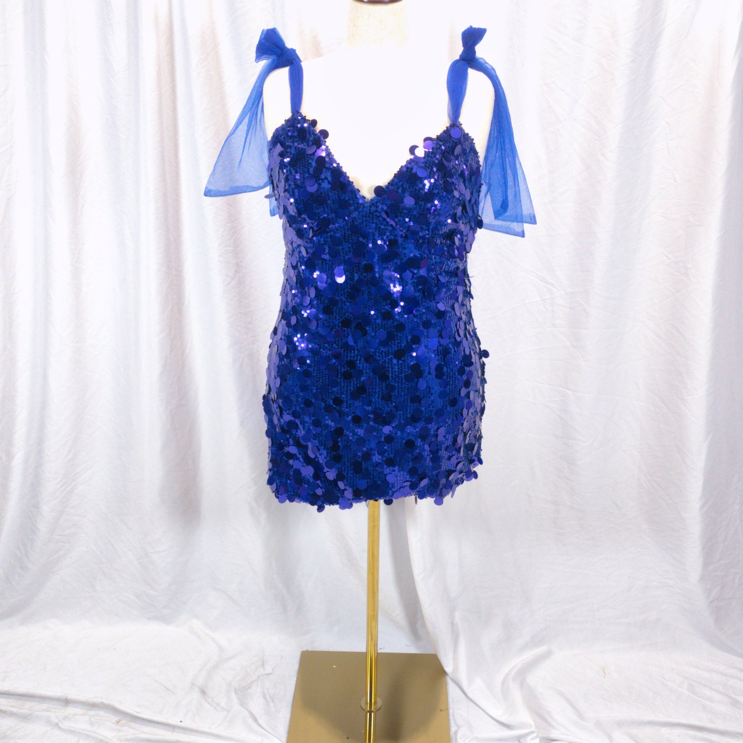 Fierce Dazzling Sapphire Sequin Party Dress for Unforgettable Nights