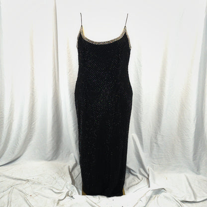 Dazzling Black Sequin Gown for Show-Stopping Nights