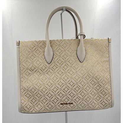 Gold Patterned Tote Handbag