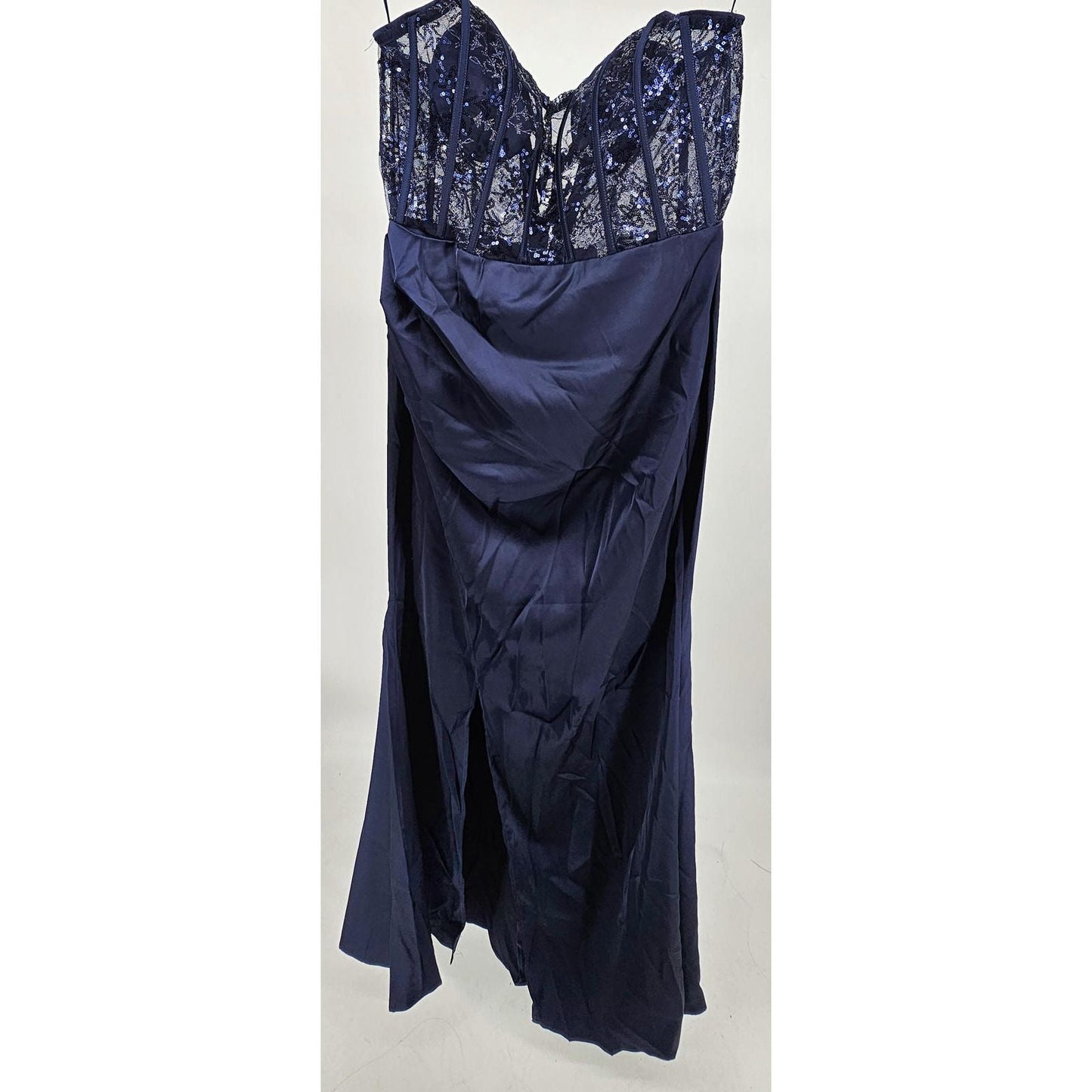 Sassy Evening Dress with Lace Bustier
