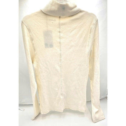 Quince Classic Creamy Cashmere Turtleneck Sweater - Your Winter Hug!/M