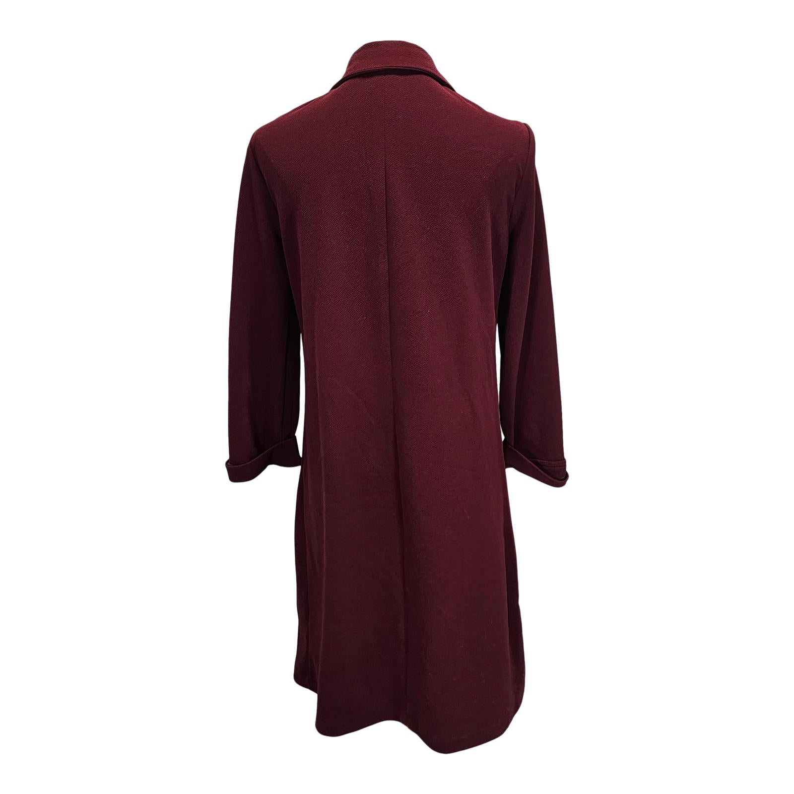 Have Chic Burgundy Long Women's Coat - Your New Favorite Layer/L