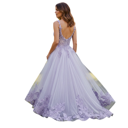 Lavender Dreamscape Ball Gown: Dance Like No One's Watching!