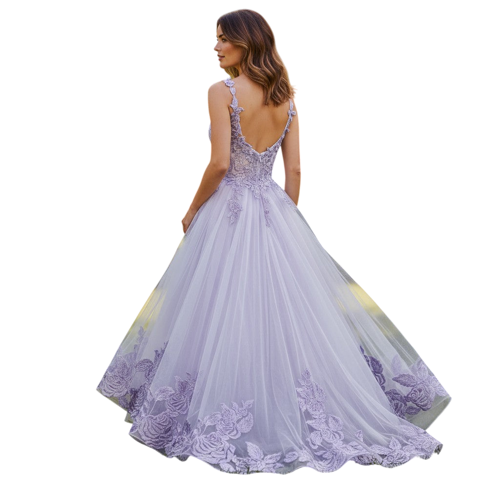 Lavender Dreamscape Ball Gown: Dance Like No One's Watching!