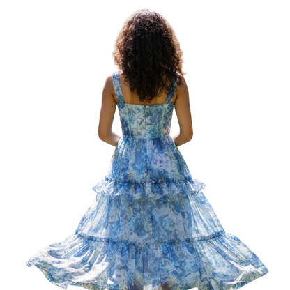 Dreamy Ocean Wave Maxi Dress: Make a Splash this Season!