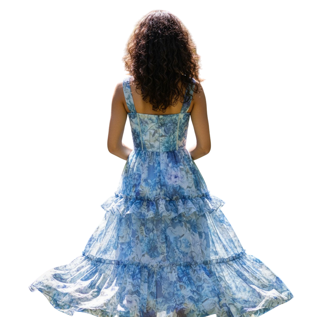 Dreamy Ocean Wave Maxi Dress: Make a Splash this Season!