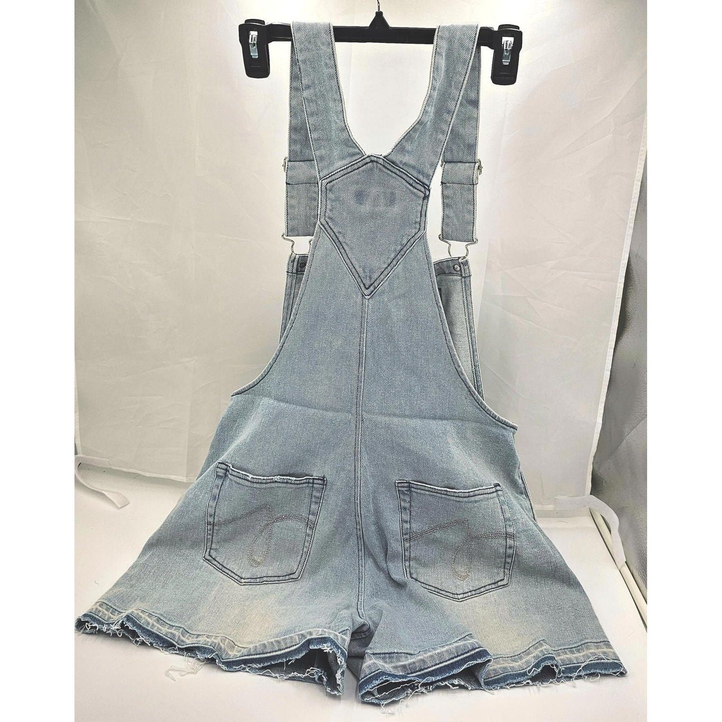Light Wash Short Overalls - Ready for Adventure!