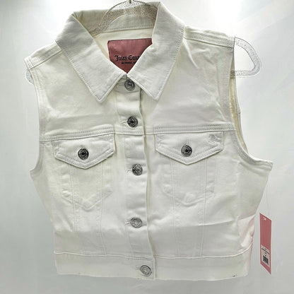 White Denim Sleeveless Jacket - Crop It Like It's Hot!
