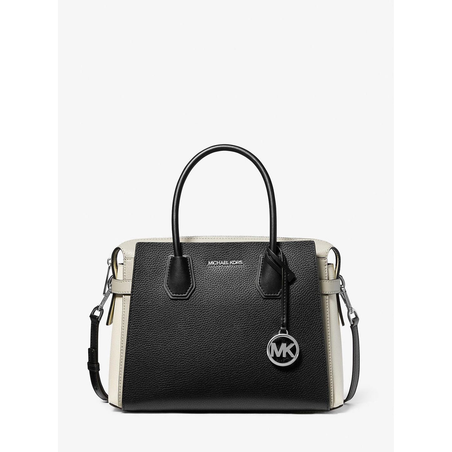 Mercer Medium Color-Block Leather Belted Satchel