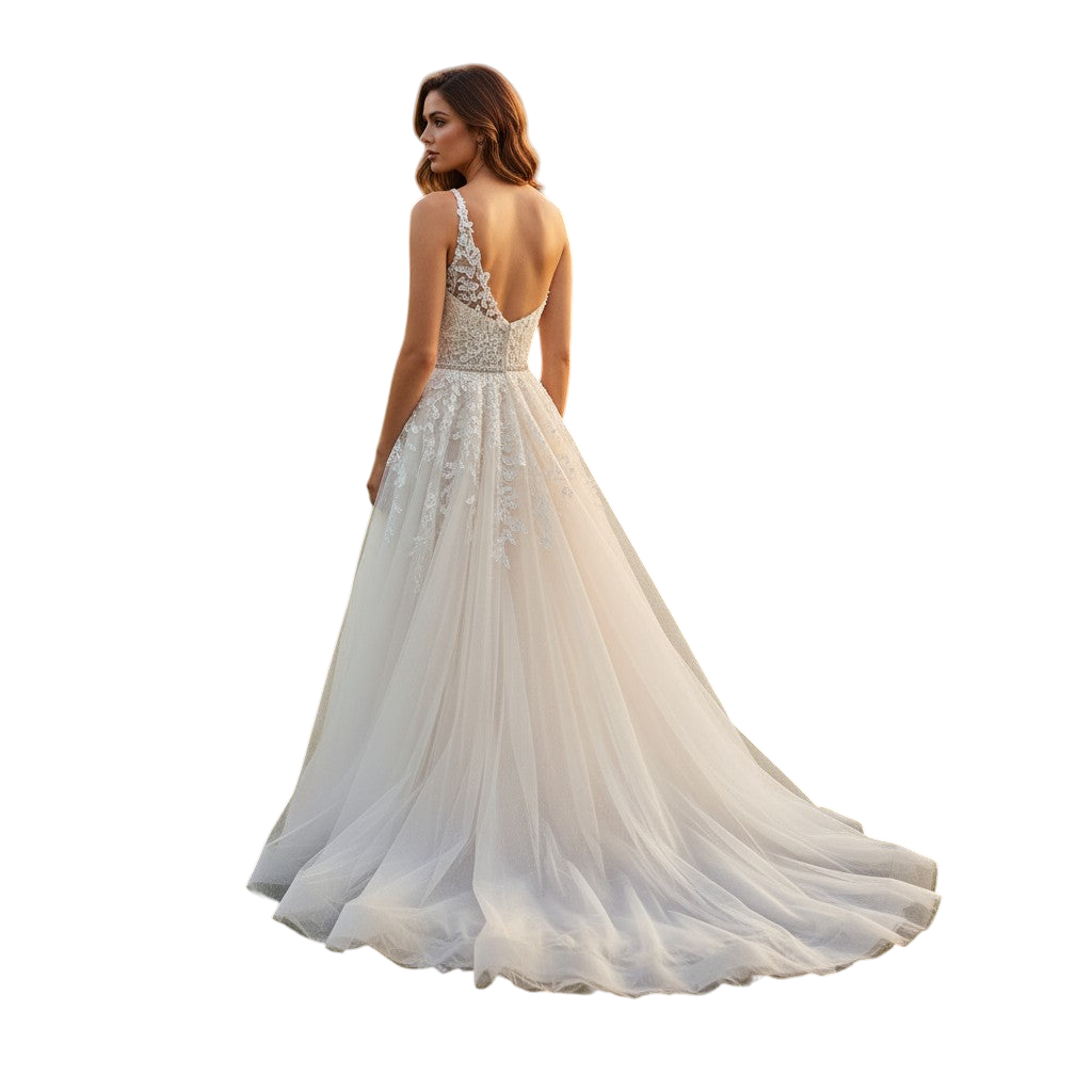 Whimsical Lace Dreams: The One-Shoulder Wonder Gown