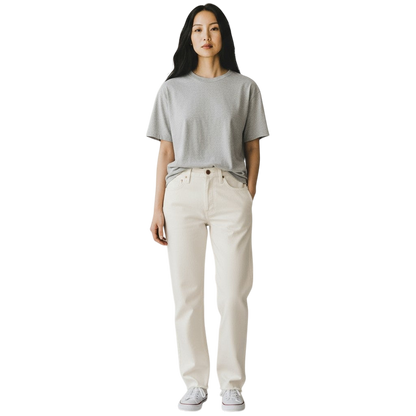 Classic Creamy White Women's Jeans - The Pants That Whisper Style