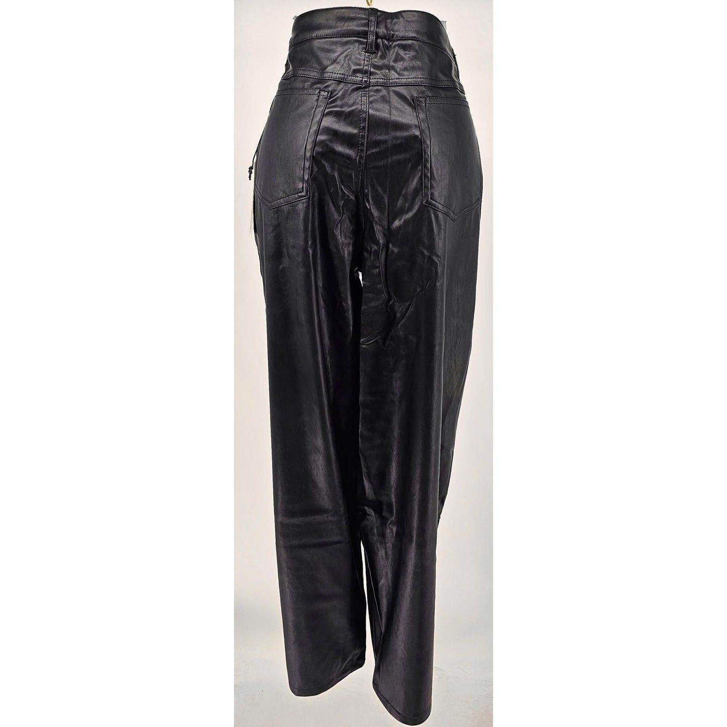 Sleek Women's Faux Leather Pants - Channel Your Inner Rockstar