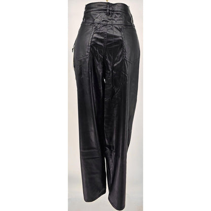 Sleek Women's Faux Leather Pants - Channel Your Inner Rockstar