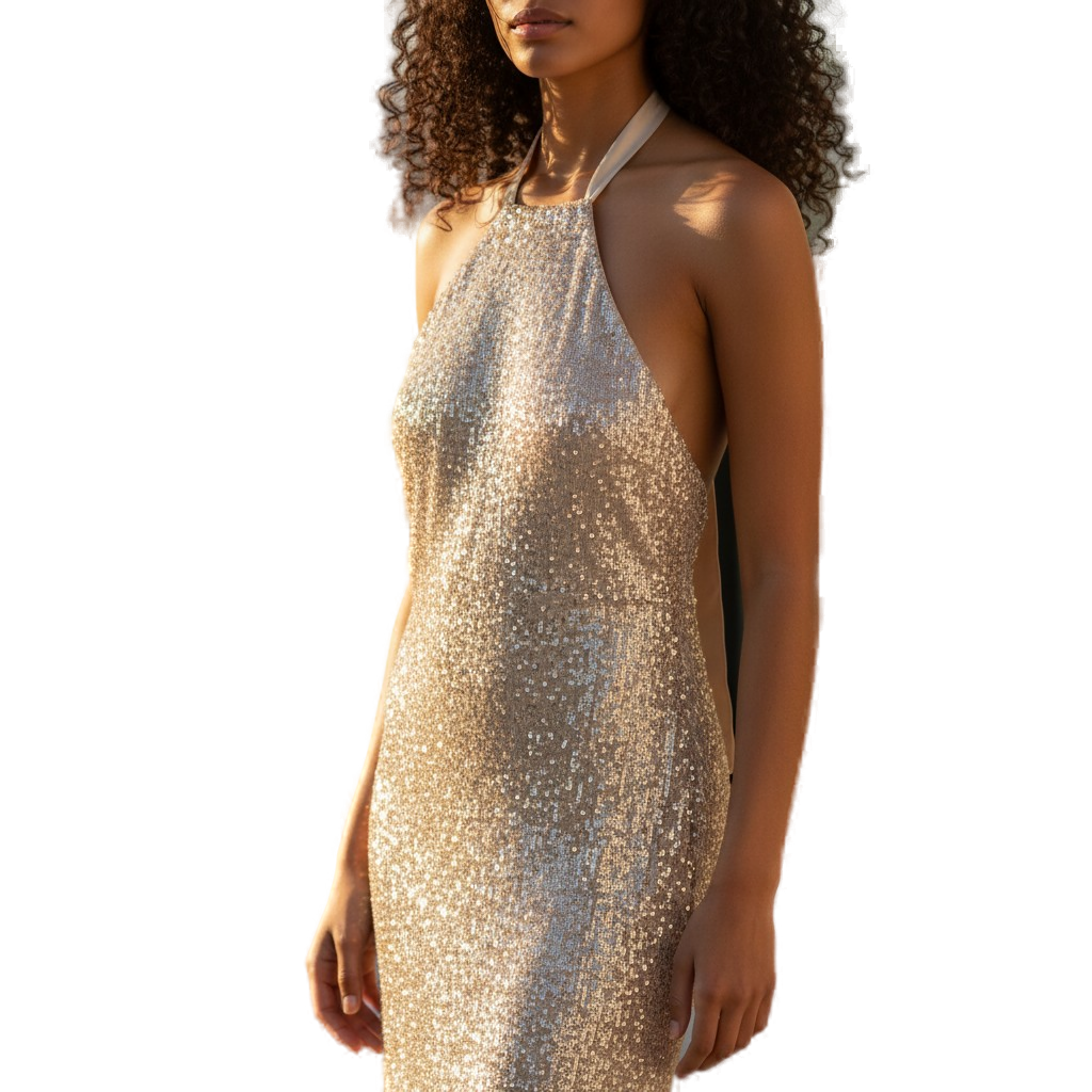 Dazzling Pink Sequin Knee-Length Party Dress - Shine Bright