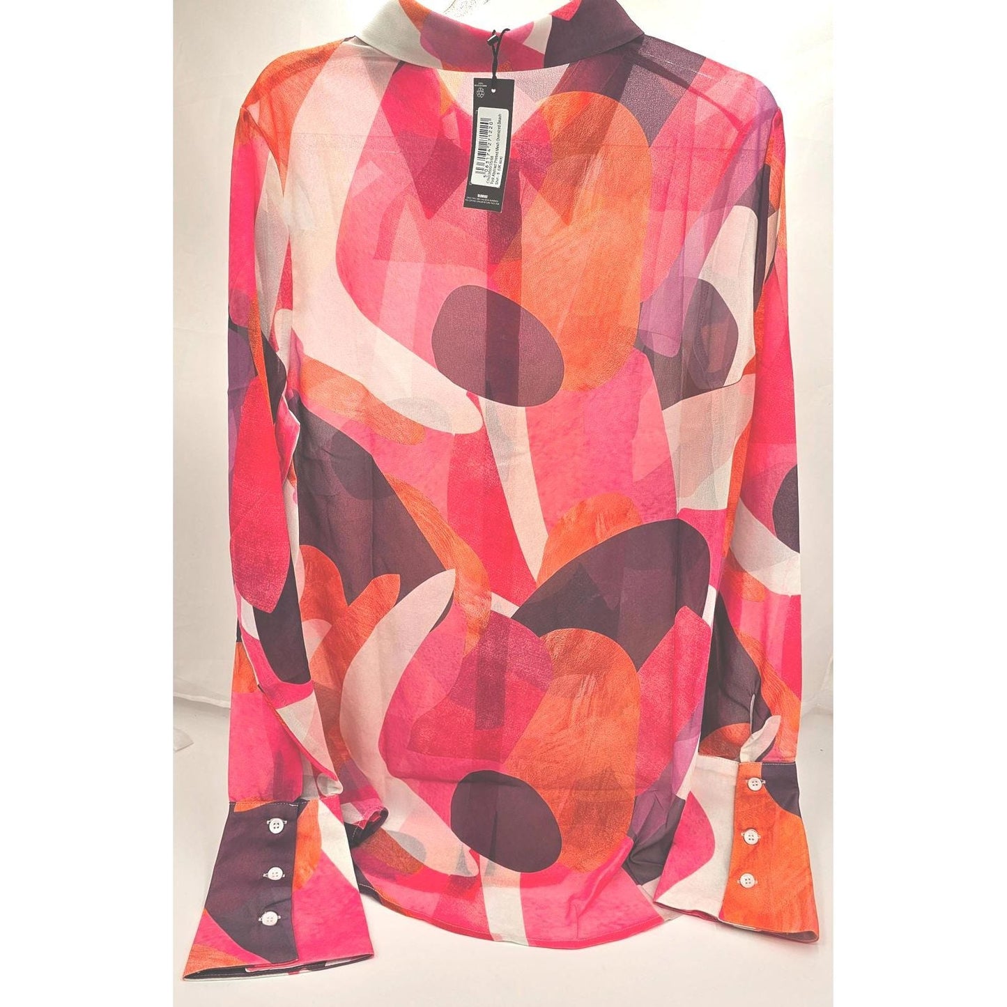 PrettyLittleThing Abstract Print Button-Up Blouse - A Kaleidoscope of Color!/6