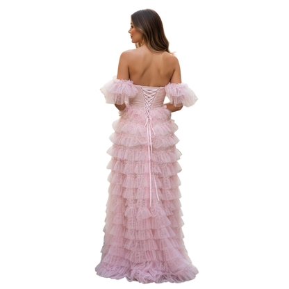 Whimsical Pink Cotton Candy Couture Dress