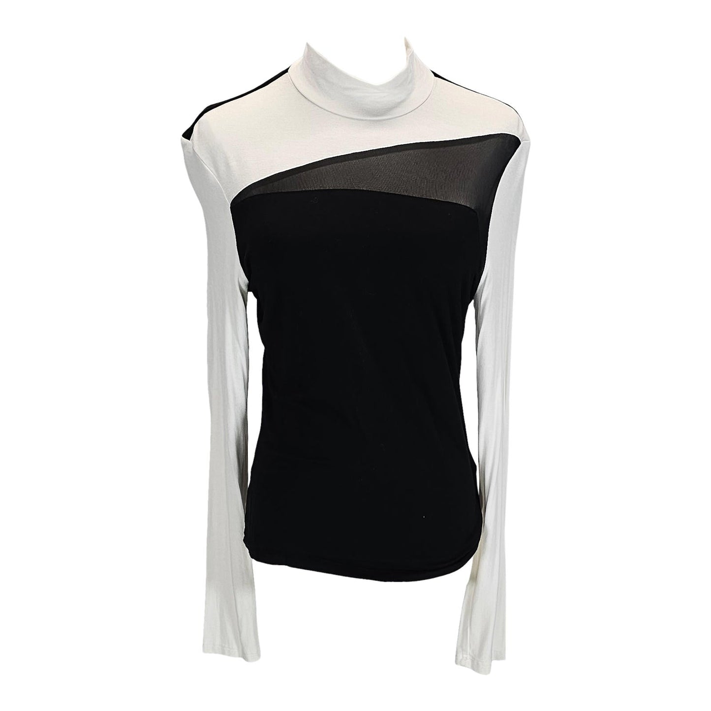Chic Long Sleeve Top with Sheer Detail