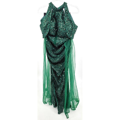 Sparkle Like You Mean It Sequin Halter Prom Dress