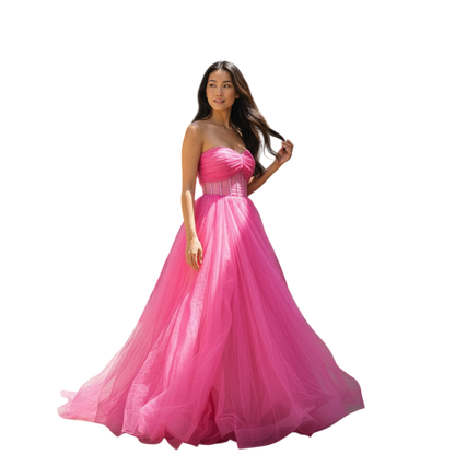 Bubblegum Bliss Evening Gown: Flutter into Fabulousness!