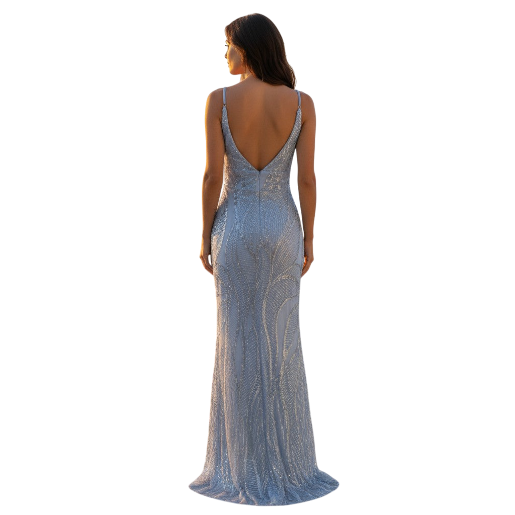 Ocean Breeze Glam Gown: Make Waves This Season!