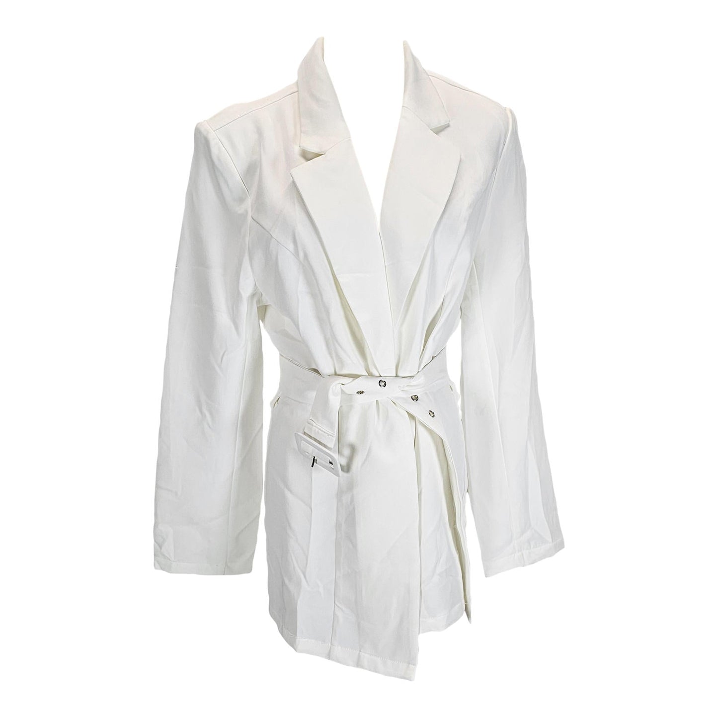 Shein Chic White Women's Suit - Power Dressing, But Make It Fashion/XL