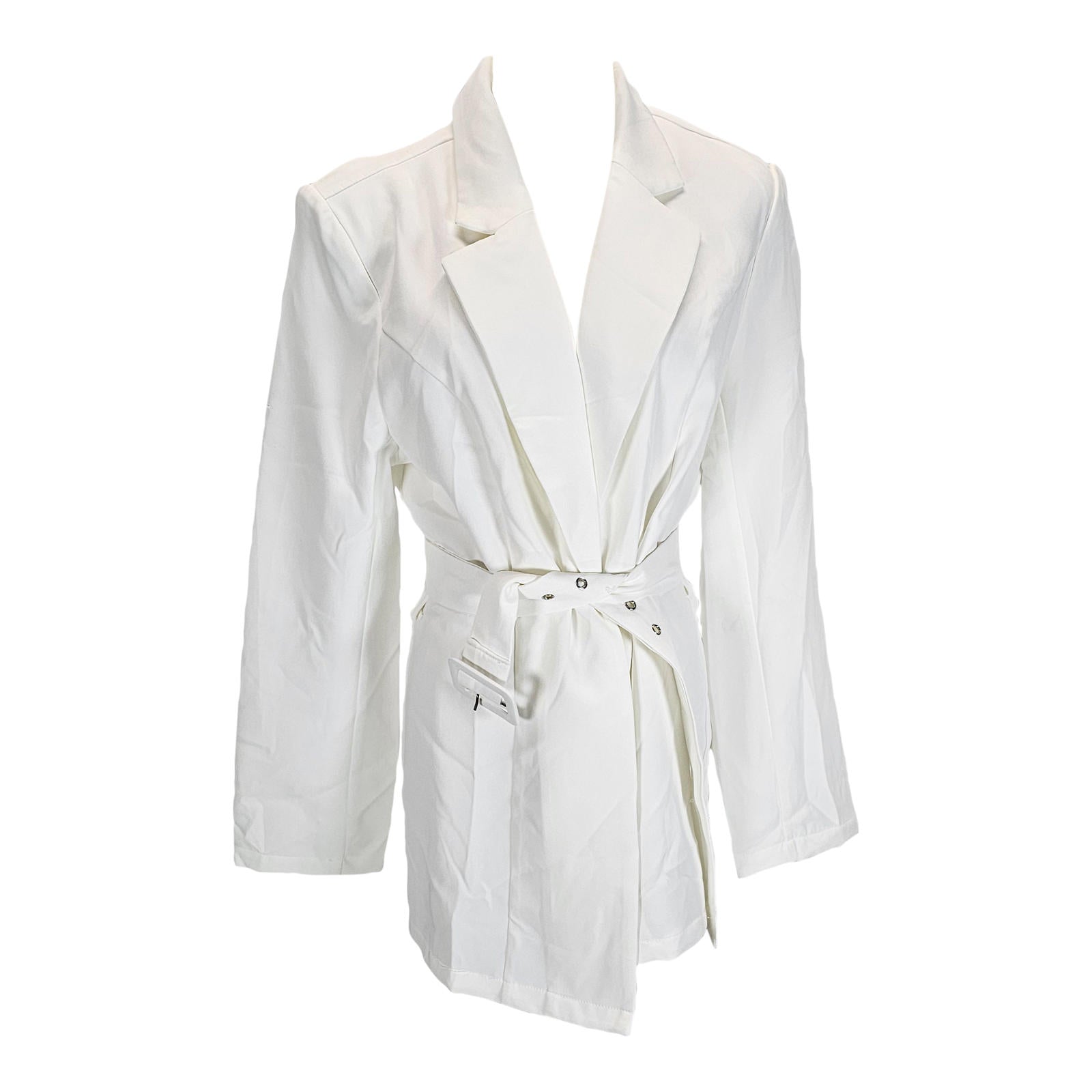 Shein Chic White Women's Suit - Power Dressing, But Make It Fashion/XL