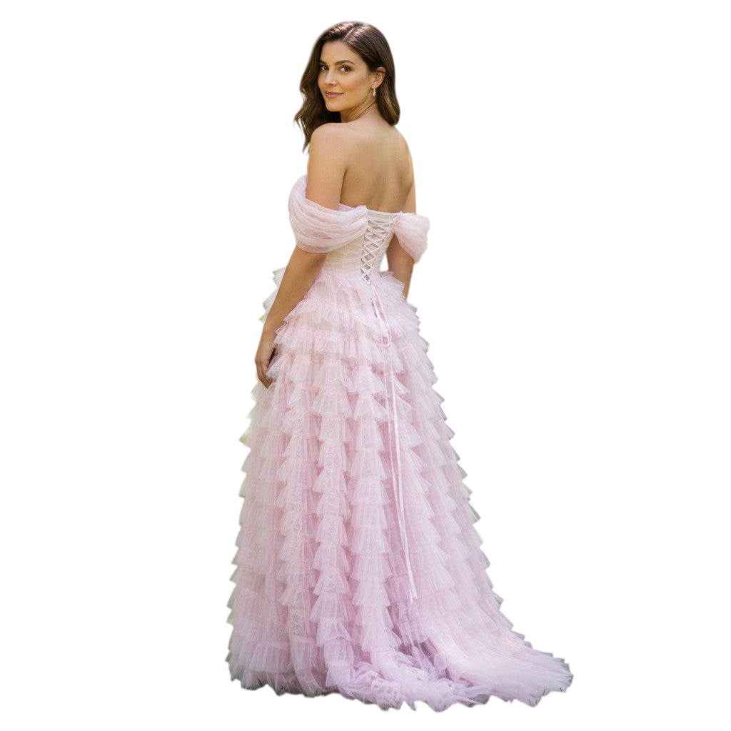 Whimsical Pink Cotton Candy Couture Dress