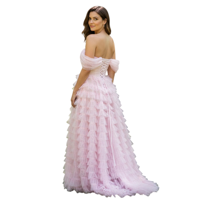 Whimsical Pink Cotton Candy Couture Dress