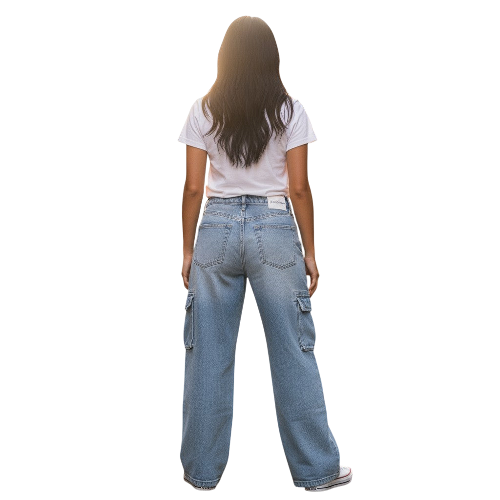 Women's Cargo Jeans - Dreams with Pockets Galore