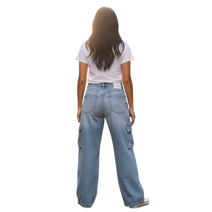 Women's Cargo Jeans - Dreams with Pockets Galore