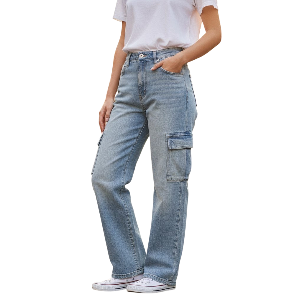 Women's Cargo Jeans - Dreams with Pockets Galore