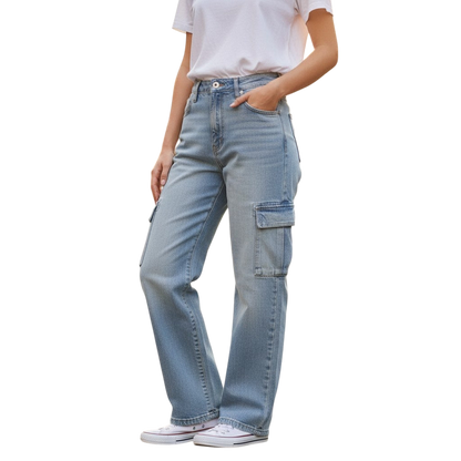 Women's Cargo Jeans - Dreams with Pockets Galore