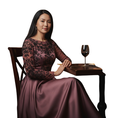 Garnet Gown: A Slice of Glamour with a Side of Drama