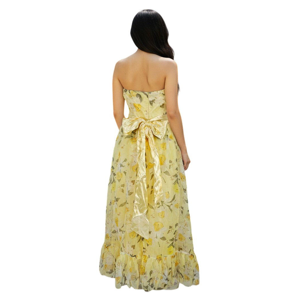 Sunshine Serenade Floral Midi Dress