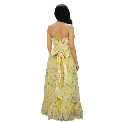 Sunshine Serenade Floral Midi Dress