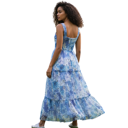 Dreamy Ocean Wave Maxi Dress: Make a Splash this Season!
