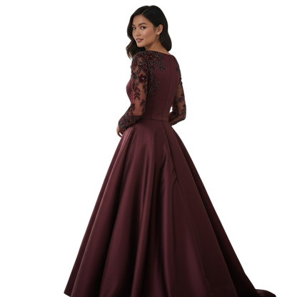 Garnet Gown: A Slice of Glamour with a Side of Drama