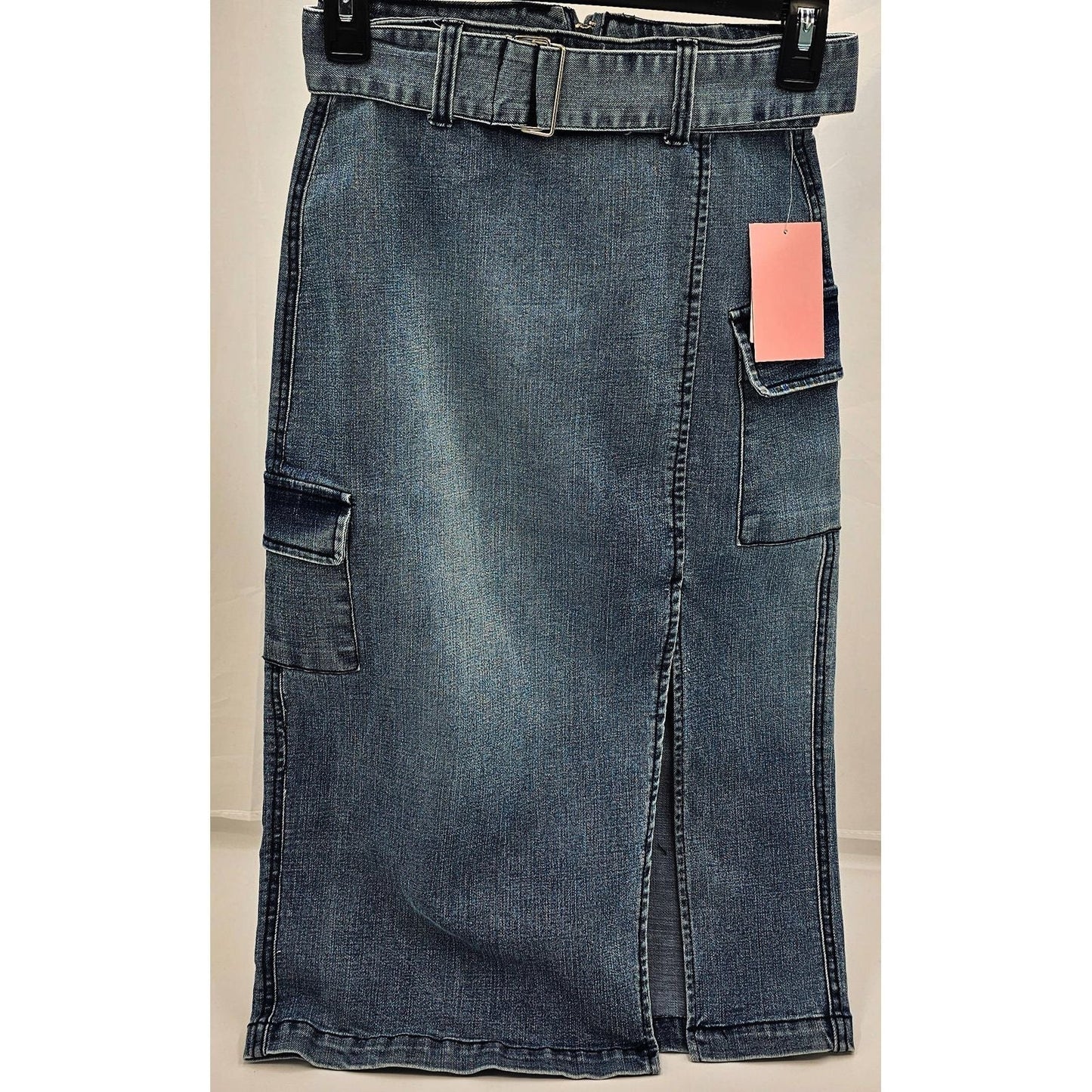 Denim Ankle Length Skirt