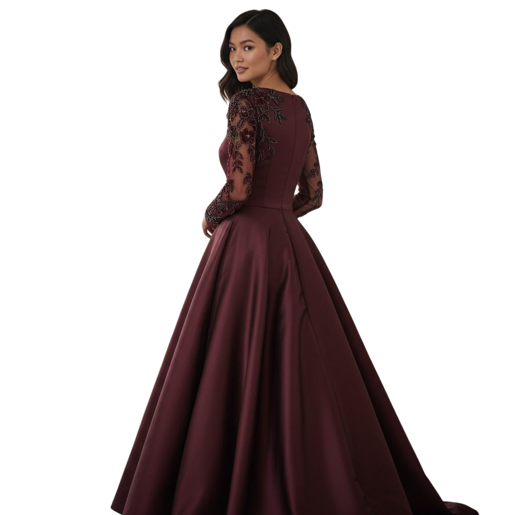 Garnet Gown: A Slice of Glamour with a Side of Drama