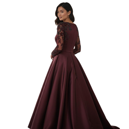 Garnet Gown: A Slice of Glamour with a Side of Drama