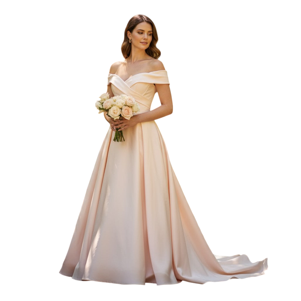 Peach Dreams Satin Ballgown - Feel Like Royalty!