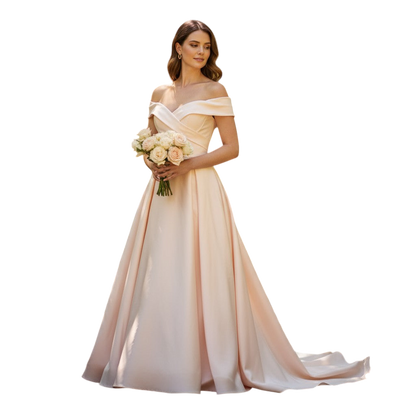 Peach Dreams Satin Ballgown - Feel Like Royalty!