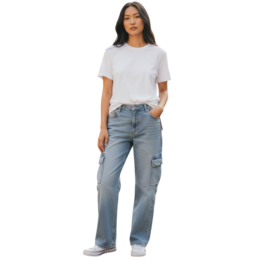 Women's Cargo Jeans - Dreams with Pockets Galore