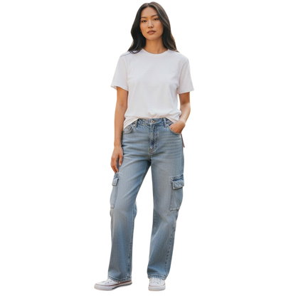 Women's Cargo Jeans - Dreams with Pockets Galore