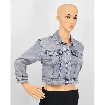 Cropped Pink Acid Wash Denim Jacket - Because Basic is Boring