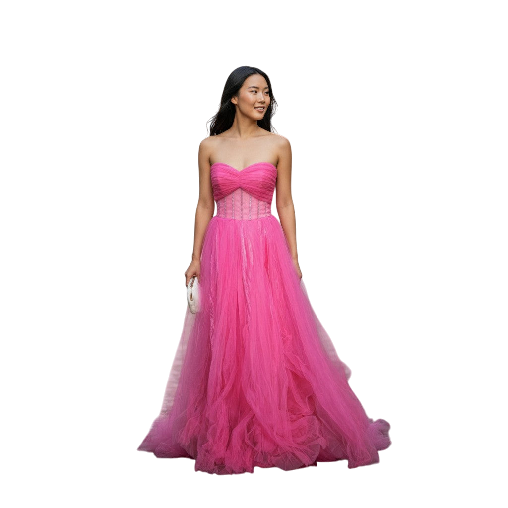 Bubblegum Bliss Evening Gown: Flutter into Fabulousness!