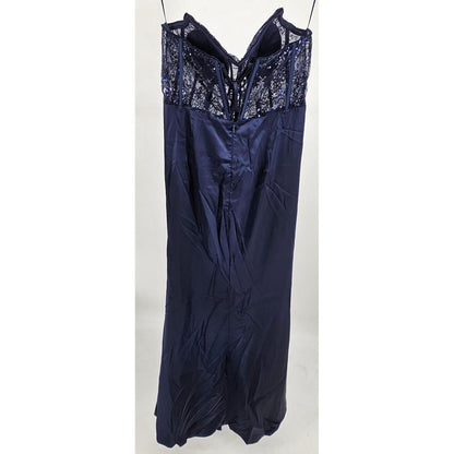 Sassy Evening Dress with Lace Bustier